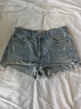 AGOLDE Parker Vintage Cutoff Jean Shorts Swapmeet Blue Size 29
